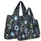 Wrapables Large & Small Foldable Tote Nylon Reusable Grocery Bags, Set of 2, Numbers